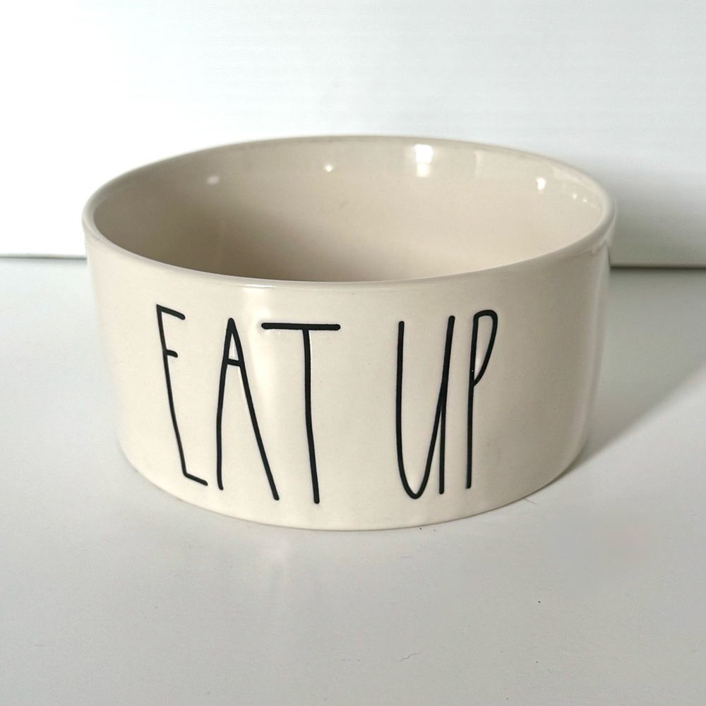 Rae Dunn Ceramic Dog Bowl (Eat Up)